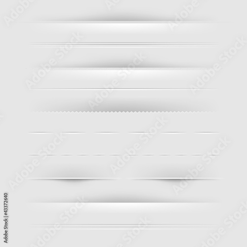 Vector: Set Of Dividers Set Of Dividers