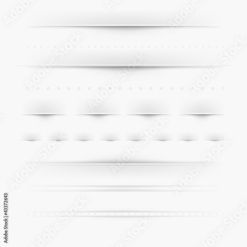 Vector: Set Of Dividers Set Of Dividers