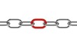 rotes Kettenglied