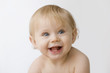 Smiling Caucasian baby boy