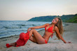 beautiful woman in a bathing suit