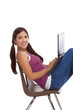 Photo: Hispanic college student with laptop PC computer Hispanic college student with laptop PC computer