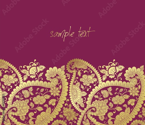 Vector: traditional paisley floral pattern , template , royal India traditional paisley floral pattern , template , royal India