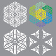 4 polygonal ornaments