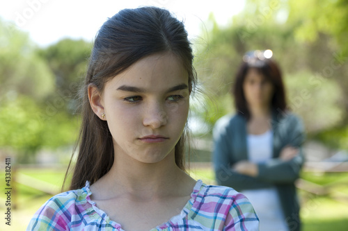 Photo: Little girl being told off Little girl being told off