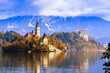 Bled with lake, Slovenia, Europe