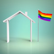 Casa con Bandera