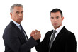 Businessmen forming a pact