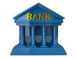 Blue bank icon