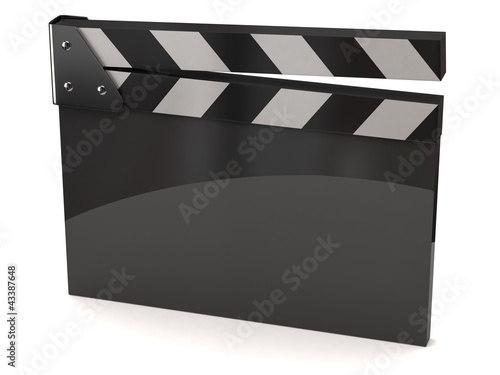 Illustration: Movie clapper board on white background Movie clapper board on white background