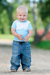 Photo: Happy little boy in the green park Happy little boy in the green park