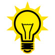 Shining light bulb icon