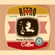 Retro Vintage Coffee Label Background