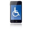 Illustration: Smartphone-Bedienung - barrierefrei Smartphone-Bedienung - barrierefrei