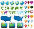 Vector: Maps And Navigation Pins Maps And Navigation Pins