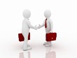 Business people with portfolios