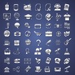 Vector: silver school, college, education icons for dark background silver school, college, education icons for dark background