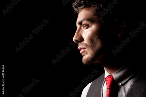 Photo: Portrait of a man in profile Portrait of a man in profile