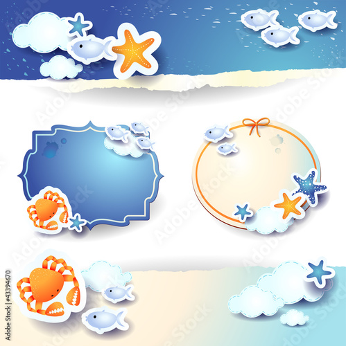 Vetor: Custom labels, holidays theme Custom labels, holidays theme
