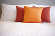 Colorful Pillow on hotel bed