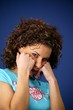 Downcast young woman