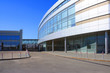 The vertical photo of modern building against sky