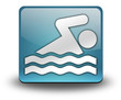 Light Blue 3D Effect Icon "Swimming"