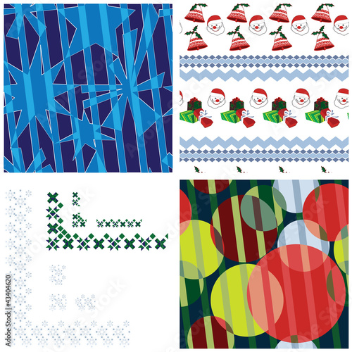 Vector: Festive patterns and borders set Festive patterns and borders set