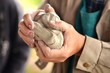 Person working with clay