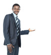 Business man showing something on the palm of his