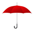 Red umbrella on white background. Vector illustration