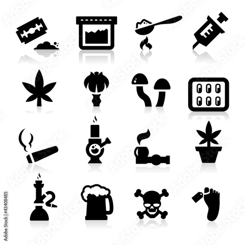 Vector: Drugs icons Drugs icons