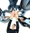 Closeup portrait of group of business people with