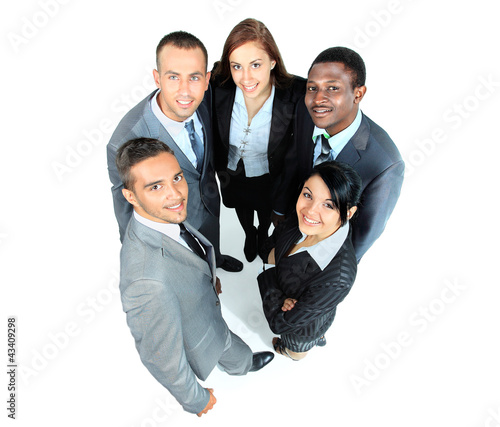 Photo: Large group of business people. Over white background Large group of business people. Over white background