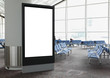 Blank Billboard in airport