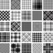 B&W big plaid pattern set