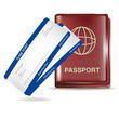 passport and two plane tickets