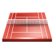 Vector: single tennis court single tennis court