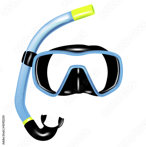 Vector: snorkel and mask for diving snorkel and mask for diving
