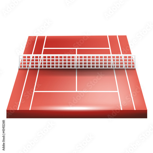 Vector: single tennis court single tennis court