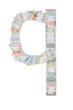 Letter q from money
