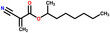2-Octyl cyanoacrylate, an instant glue. Structural formula