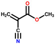 Methyl cyanoacrylate, an instant glue. Structural formula