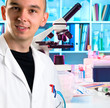 Young scientist in modern laboratory
