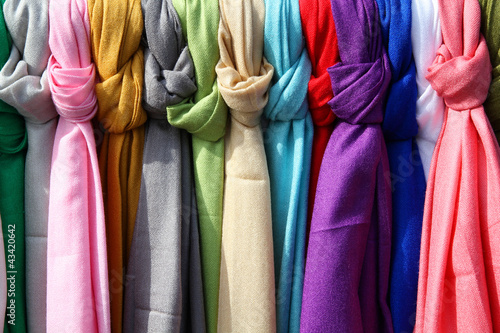 Photo: Colorful textiles at a market in Rome, Italy Colorful textiles at a market in Rome, Italy