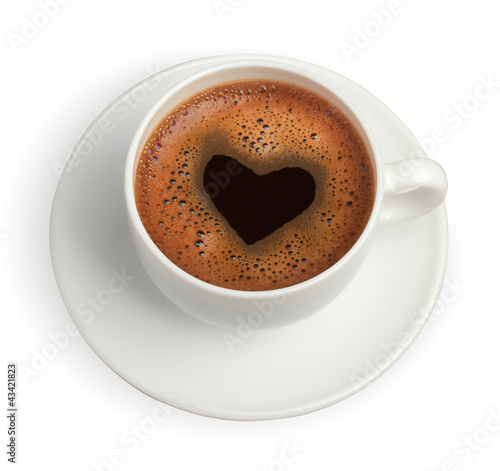 Photo: coffe cup with heart coffe cup with heart
