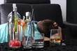Śpiący alkoholik