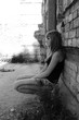 A girl teenager in the doldrums