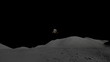 Apollo 11 lunar lander landing on the moon.