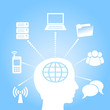 E-learning concept, vector illustration